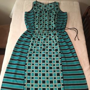 Michael Kors Geometric Maxi blue summer dress 2X